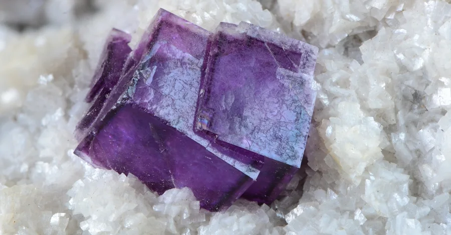 Purple Fluorite crystal