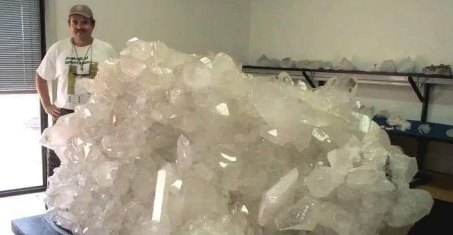 Coleman Mine the Best Place to Find Quartz Cluster crystal