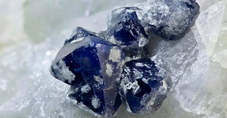 Blue Spinel crystal