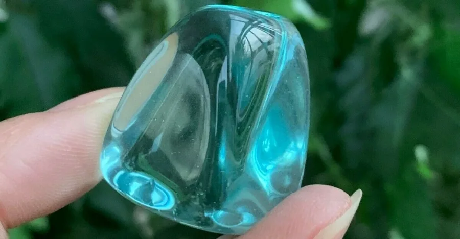 Blue Obsidian crystal