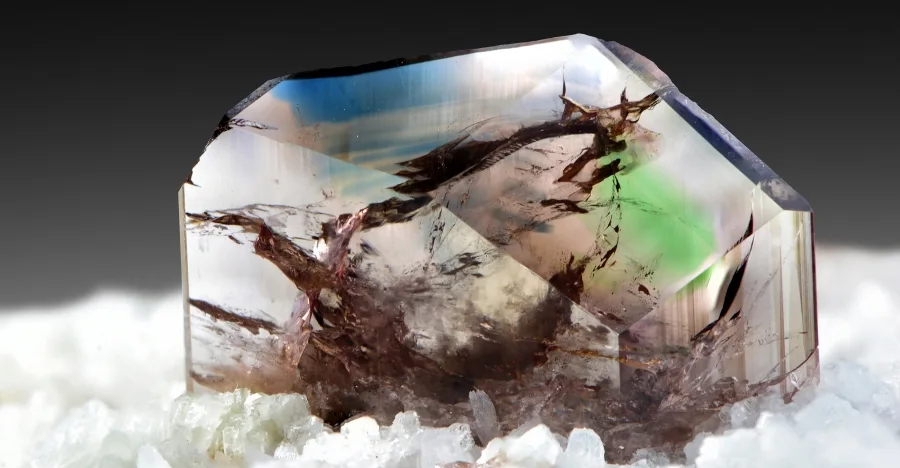 Axinite crystal