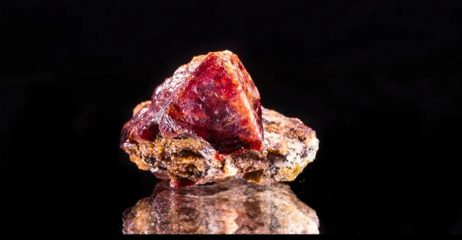 Red Zircon crystal